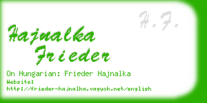 hajnalka frieder business card